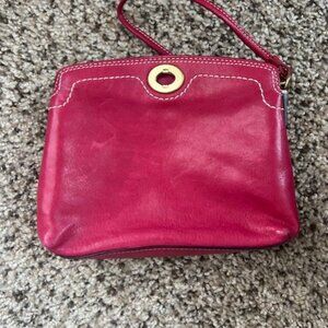 Hot Pink Coach Leather Wristlet